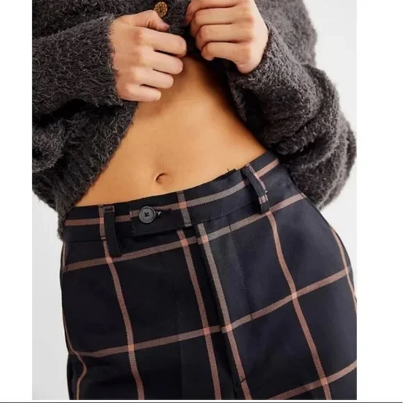 Levi's Math Club Trouser Flare Pants in Bonnie Plaid Rinse - Picture 3 of 8